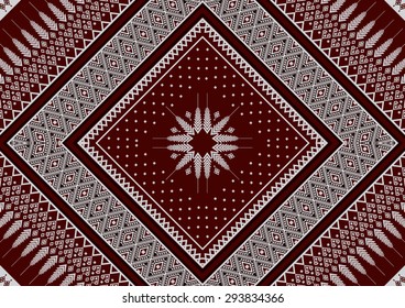 Geometric ethnic pattern design for background or wallpaper. 
