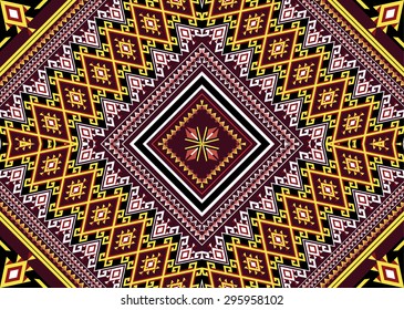 Geometric ethnic pattern design for background or wallpaper. 