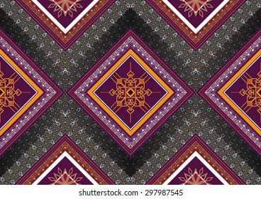 Geometric ethnic pattern design for background or wallpaper. 