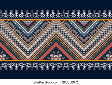 Geometric ethnic pattern design for background or wallpaper. 