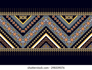 Geometric ethnic pattern design for background or wallpaper. 