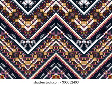 Geometric Ethnic pattern design for background or wallpaper.