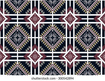 Geometric Ethnic pattern design for background or wallpaper.