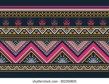 Geometric Ethnic pattern design for background or wallpaper.