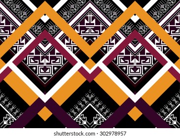 Geometric ethnic pattern design for background or wallpaper.