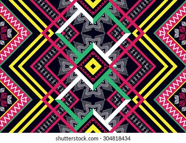 Geometric ethnic pattern design for background or wallpaper.