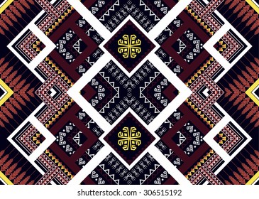 Geometric ethnic pattern design for background or wallpaper.