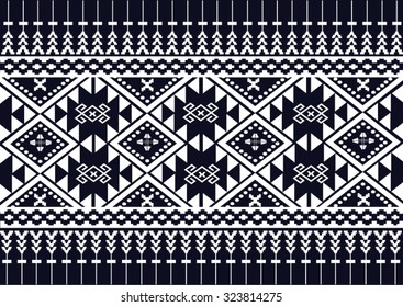 Geometric ethnic pattern design for background or wallpaper and clothing .