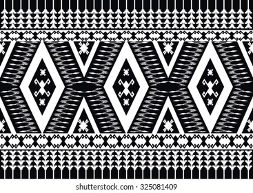 Geometric ethnic pattern design for background or wallpaper and clothing .