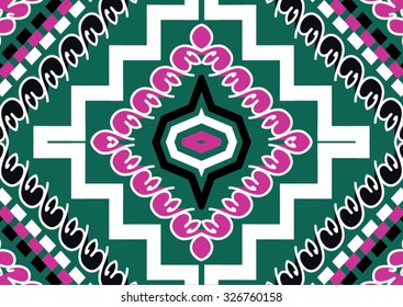 Geometric ethnic pattern design for background or wallpaper and clothing . 