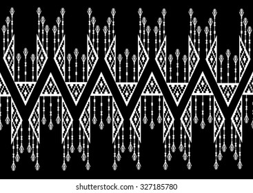 Geometric ethnic pattern design for background or wallpaper and clothing . 