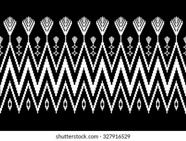Geometric ethnic pattern design for background or wallpaper and clothing .