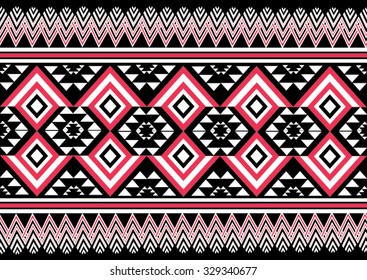 Geometric Ethnic pattern design for background or wallpaper and clothing .