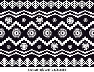 Geometric ethnic pattern design for background or wallpaper and clothing . 