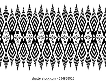 Geometric ethnic pattern design for background or wallpaper and clothing .