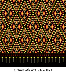 Geometric Ethnic  pattern design for background or wallpaper.