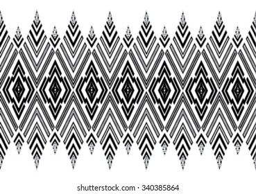 Geometric ethnic pattern design for background or wallpaper and clothing. 