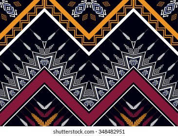 Geometric ethnic pattern design for background or wallpaper.