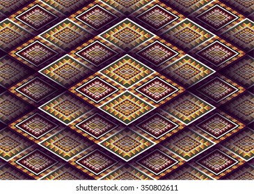 Geometric ethnic pattern design for background or wallpaper