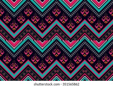 Geometric ethnic pattern design for background or wallpaper.