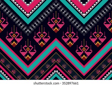 Geometric ethnic pattern design for background or wallpaper.