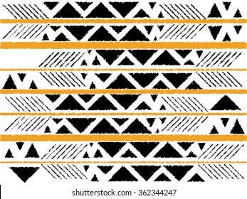 Geometric Ethnic Pattern  Design For Background Or Wallpaper.