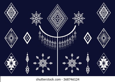Geometric Ethnic pattern design for background or wallpaper.