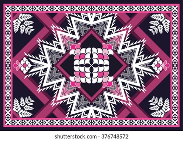 Geometric ethnic pattern design for background or wallpaper.