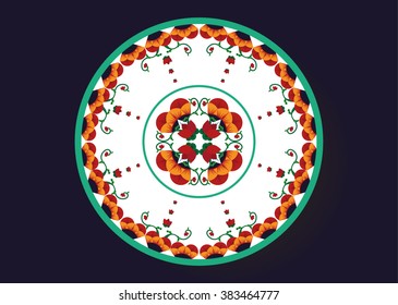 Geometric ethnic pattern design for background or wallpaper.