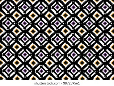 Geometric ethnic pattern design for background or wallpaper and clothing. 