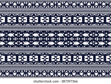 Geometric ethnic pattern design for background or wallpaper and clothing. 