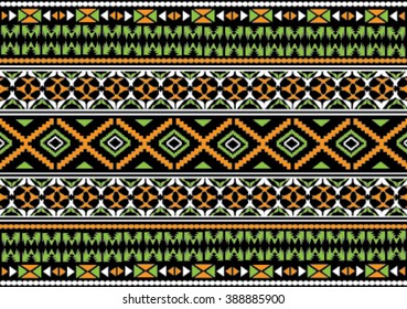 Geometric ethnic pattern design for background or wallpaper and clothing. 