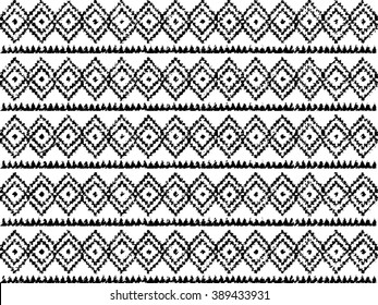Geometric ethnic pattern  design for background or wallpaper.