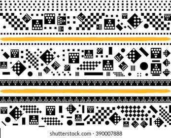 Geometric ethnic pattern design for background or wallpaper.