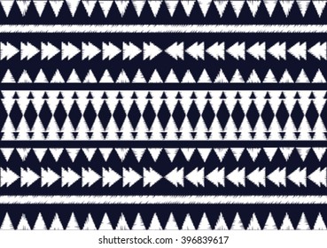 Geometric ethnic pattern design for background or wallpaper and clothing. 
