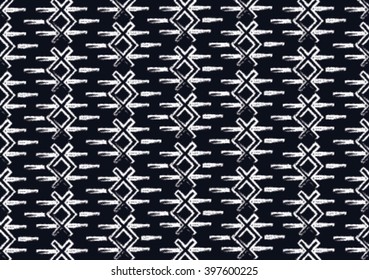 Geometric ethnic pattern design for background or wallpaper and clothing. 