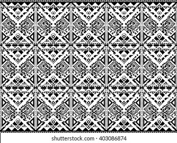 Geometric ethnic pattern design for background or wallpaper .