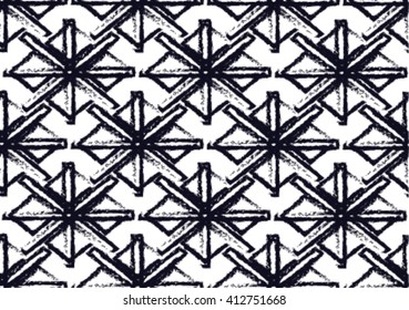 Geometric ethnic pattern design for background or wallpaper and clothing. 