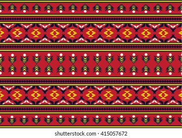 Geometric ethnic pattern design for background or wallpaper and clothing. 