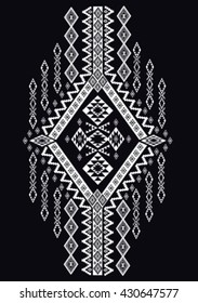 Geometric ethnic pattern design for background or wallpaper and clothing. 