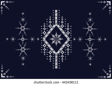 Geometric ethnic pattern design for background or wallpaper and clothing.