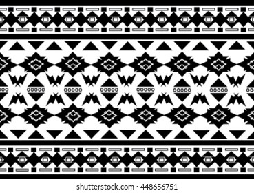 Geometric ethnic pattern design for background or wallpaper and clothing .