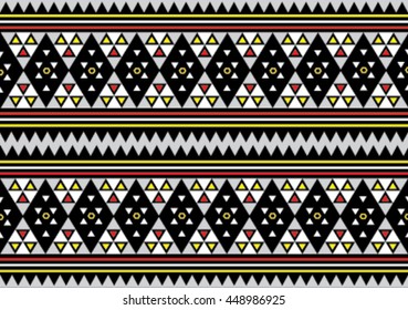 Geometric ethnic pattern design for background or wallpaper and clothing .