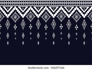 Geometric ethnic pattern design for background or wallpaper and clothing .