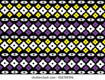 Geometric ethnic pattern design for background or wallpaper and clothing .