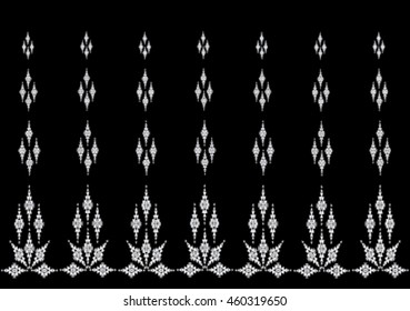 Geometric ethnic pattern design for background or wallpaper and clothing .