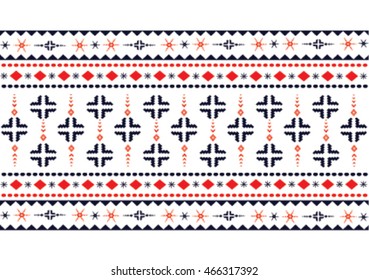 Geometric ethnic pattern design for background or wallpaper and clothing .