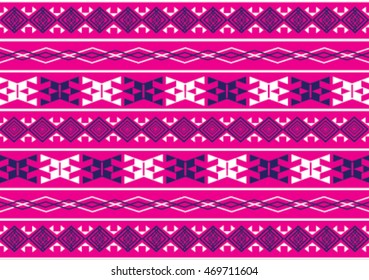 Geometric ethnic pattern design for background or wallpaper and clothing .