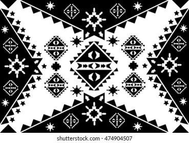 Geometric ethnic pattern design for background or wallpaper and clothing .