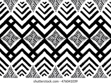 Geometric ethnic pattern design for background or wallpaper and clothing .